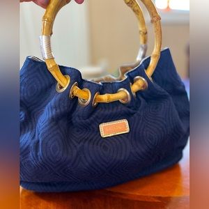 Lilly Pulitzer Navy & Bamboo Handbag